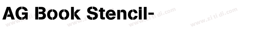 AG Book Stencil字体转换